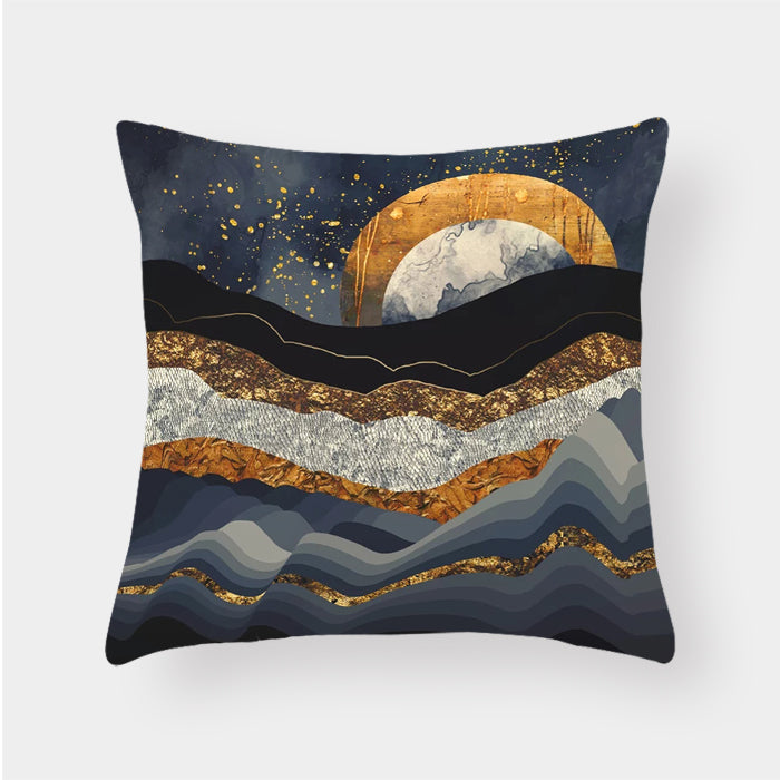 Landscape cushion pillow lumbar cushion cover