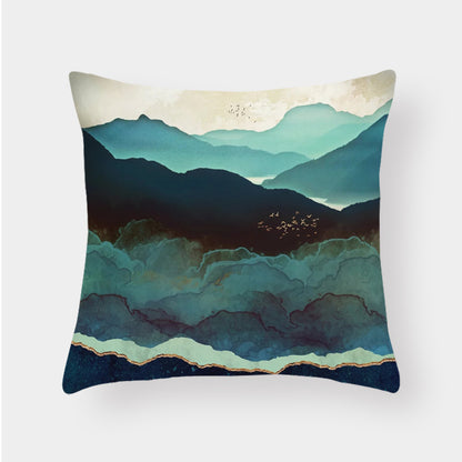 Landscape cushion pillow lumbar cushion cover