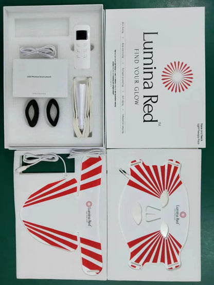 LED Silicone Mask Facial Neck Red Blue Light Household Skin Rejuvenation Mask