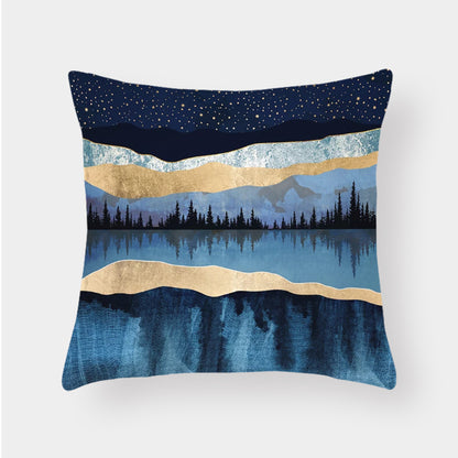 Landscape cushion pillow lumbar cushion cover