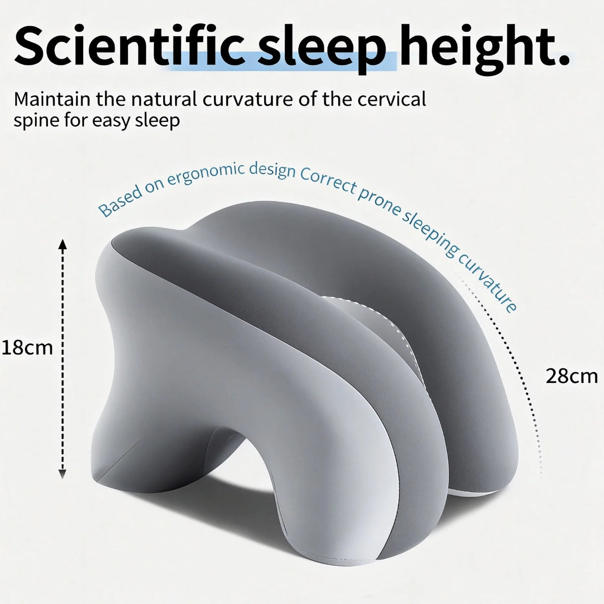 Ergonomic Memory Foam Nap Pillow For Desk Sleeping, Hollow Face Down Cushion With Arm Support Zones, Office School Lunch Break Pillow For Neck Spine Protection, Removable Washable Cover