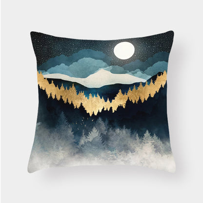 Landscape cushion pillow lumbar cushion cover