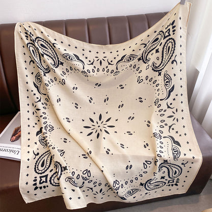 Retro Cashew Print 90 Large Scarf For Women Outerwear