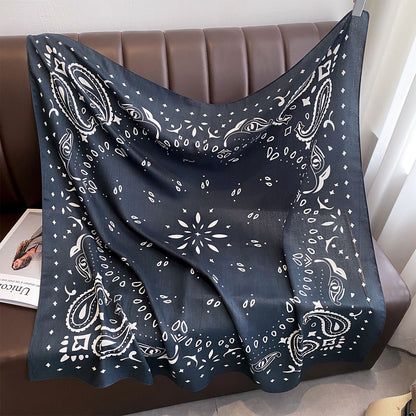 Retro Cashew Print 90 Large Scarf For Women Outerwear